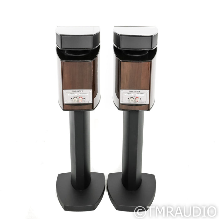 Focal Diablo Utopia Colour Evo Bookshelf Speakers; Walnut Pair w/ Stands (Used)