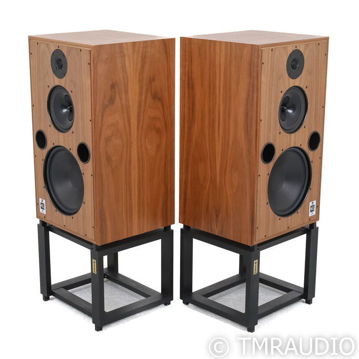 Harbeth 40.3 XD Floorstanding Speakers; Walnut Pair w/ Ton Trager Stands