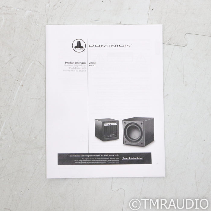 JL Audio Dominion d110 10" Powered Subwoofer; Black Ash