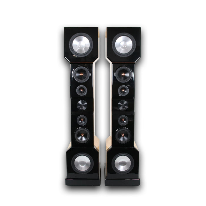 CAT Sequoia Floorstanding Speakers w/ DSP & Amplifiers; Birdseye Maple Pair
