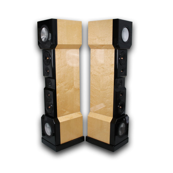 CAT Sequoia Floorstanding Speakers w/ DSP & Amplifiers; Birdseye Maple Pair