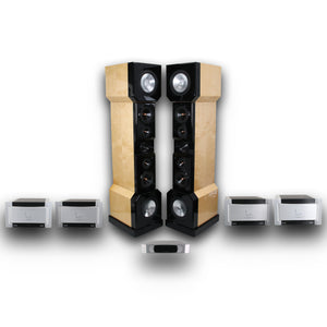 CAT Sequoia Floorstanding Speakers w/ DSP & Amplifiers; Birdseye Maple Pair