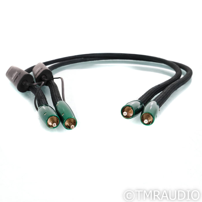 AudioQuest Earth RCA Cables; 1m Pair Interconnects; 72v DBS