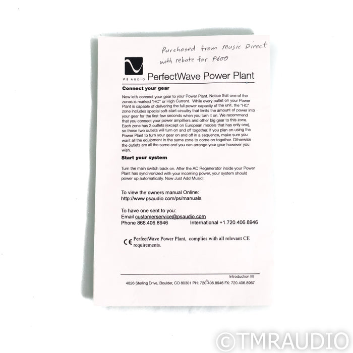 PS Audio PerfectWave Power Plant 5 AC Power Line Regenerator