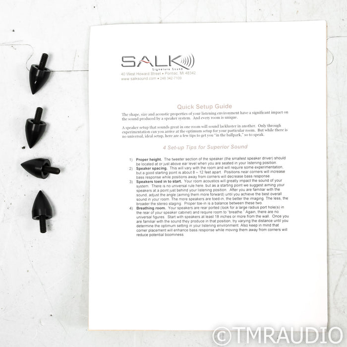 Salk Song3 BeAT Floorstanding Speakers; Curly Walnut Pair