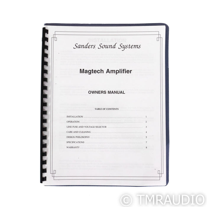 Sanders Sound Systems Magtech Stereo Power Amplifier