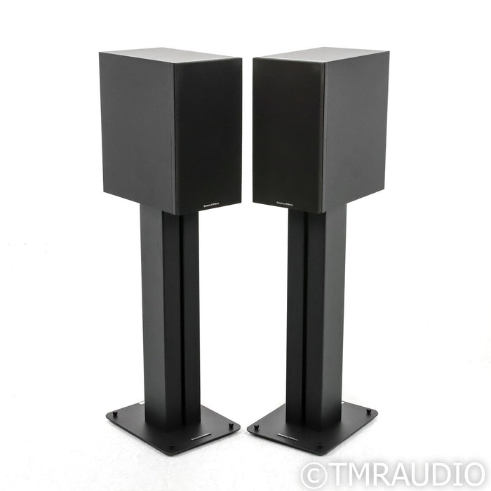 Bowers & Wilkins 606 Bookshelf Speakers; Black Pair w/ Stands