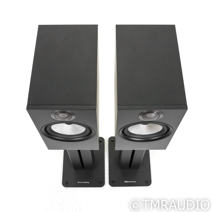 Bowers & Wilkins 606 Bookshelf Speakers; Black Pair w/ Stands