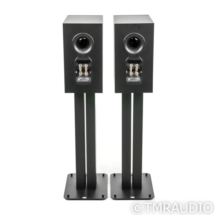 Bowers & Wilkins 606 Bookshelf Speakers; Black Pair w/ Stands