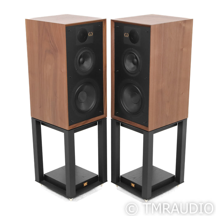 Wharfedale Linton 85th Anniversary Bookshelf Speakers; Walnut Pair w/ Stands