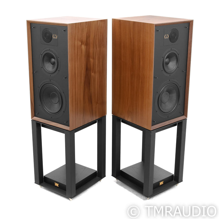 Wharfedale Linton 85th Anniversary Bookshelf Speakers; Walnut Pair w/ Stands