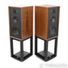 Wharfedale Linton 85th Anniversary Bookshelf Speakers; Walnut Pair w/ Stands