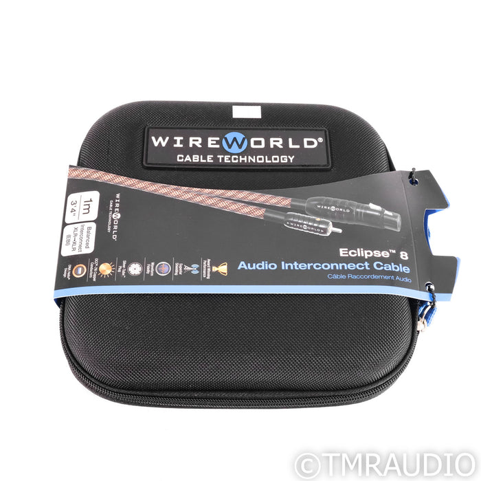 WireWorld Eclipse 8 XLR Cables; 1m Pair Balanced Interconnects (Sealed)