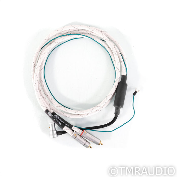 WyWires Platinum Phono DIN to RCA Cable; 4ft Tonearm Interconnect