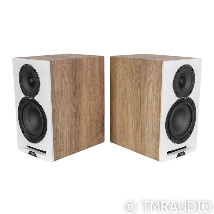 ELAC Uni-Fi Reference UBR62 Bookshelf Speakers; Satin White & Oak Pair