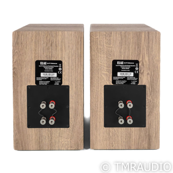 ELAC Uni-Fi Reference UBR62 Bookshelf Speakers; Satin White & Oak Pair