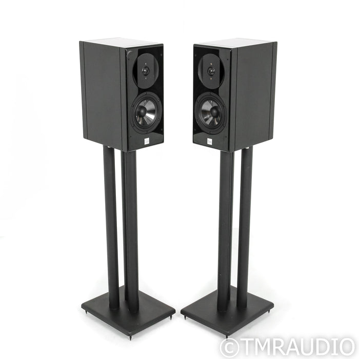 Vienna Acoustics Haydn Grand Bookshelf Speakers; Piano Black Pair w/ Stands