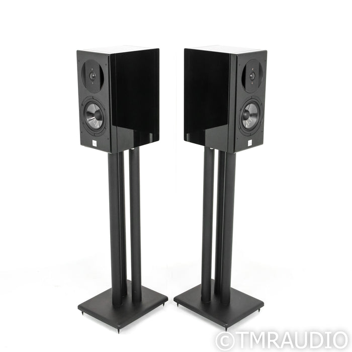 Vienna Acoustics Haydn Grand Bookshelf Speakers; Piano Black Pair w/ Stands