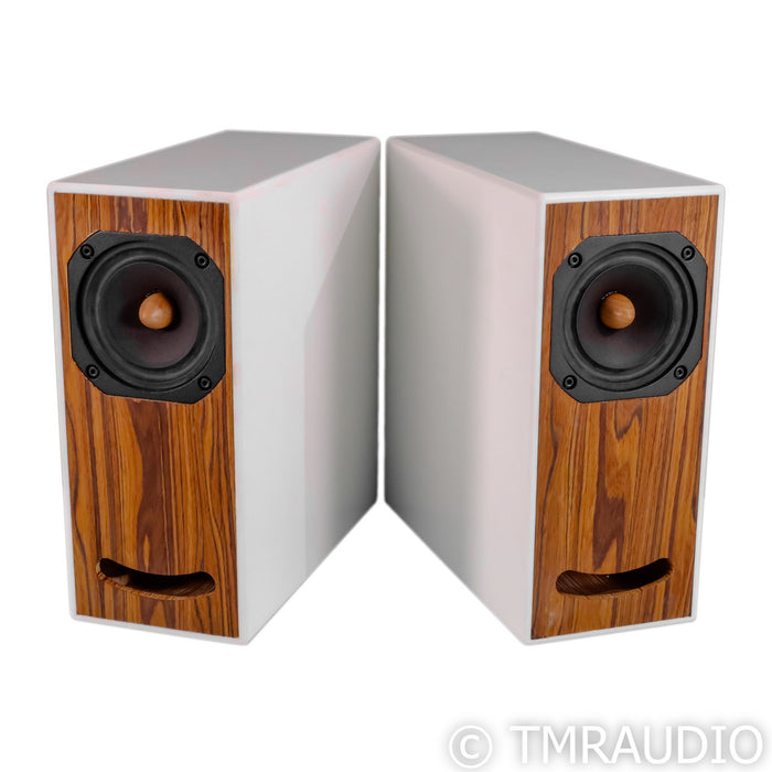 Closer Acoustics OGY Bookshelf Speakers; White Pair w/ Custom Baffle