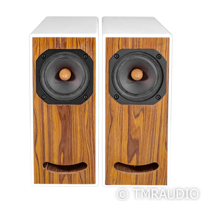 Closer Acoustics OGY Bookshelf Speakers; White Pair w/ Custom Baffle