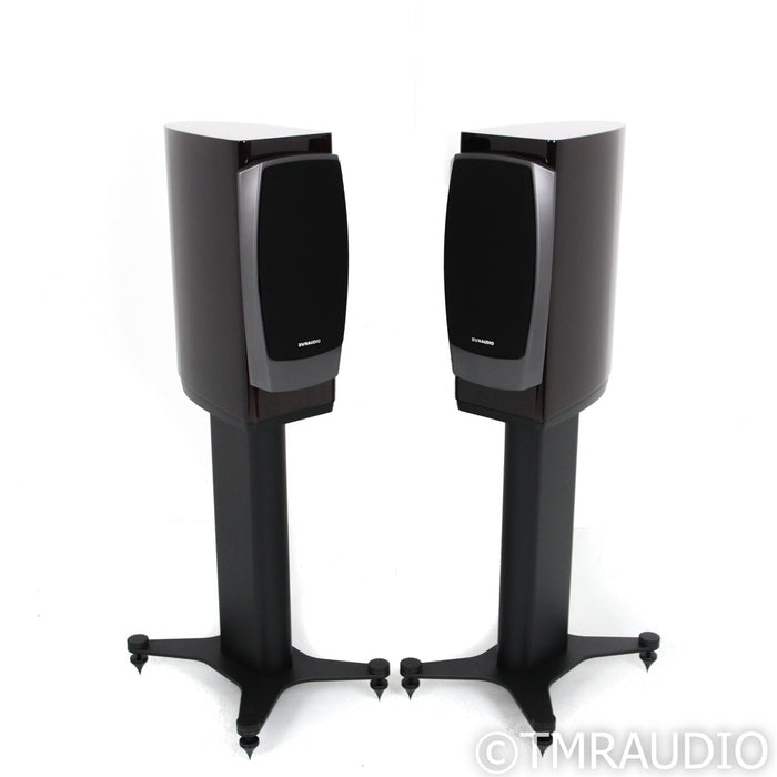 Dynaudio Confidence 20 Bookshelf Speakers; Raven Wood Pair w/ Stands