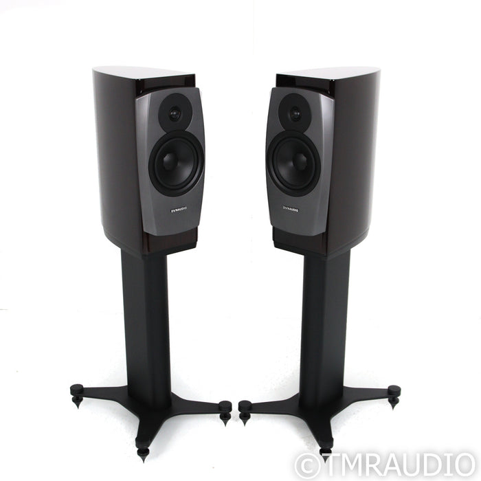 Dynaudio Confidence 20 Bookshelf Speakers; Raven Wood Pair w/ Stands