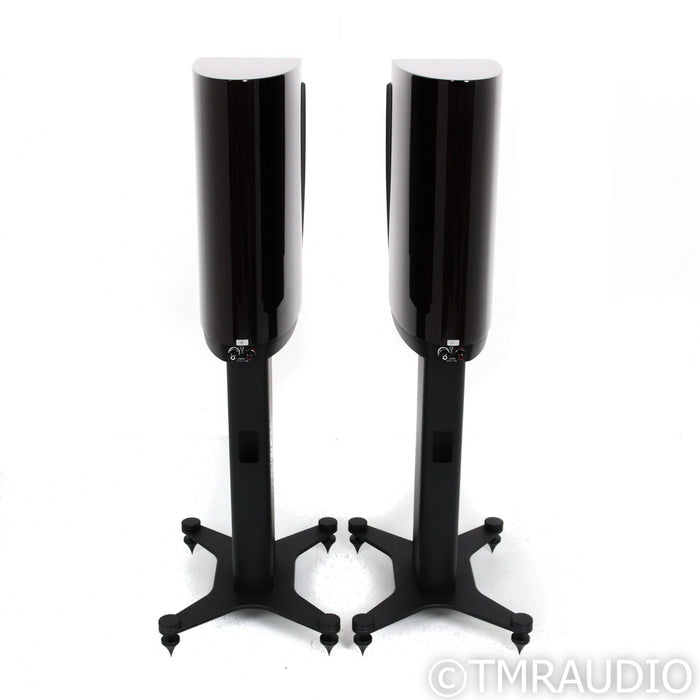 Dynaudio Confidence 20 Bookshelf Speakers; Raven Wood Pair w/ Stands