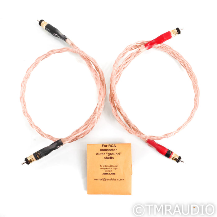 Jena Labs Symphony Rhodium RCA Cables; 1m Pair Interconnects