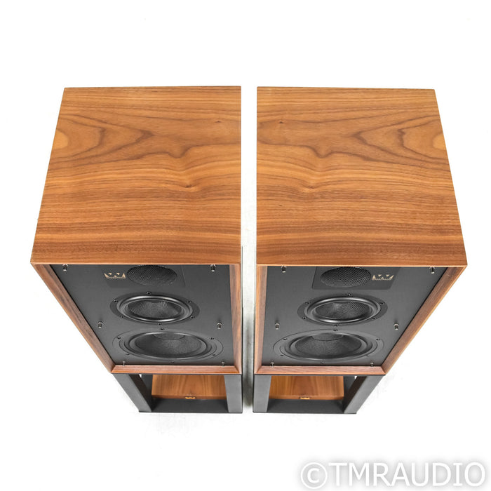 Wharfedale Linton 85th Anniversary Bookshelf Speakers; Walnut Pair w/ Stands