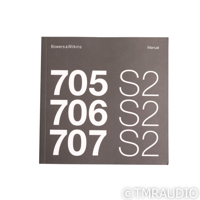 Bowers & Wilkins 707 S2 Bookshelf Speakers; Rosenut Pair