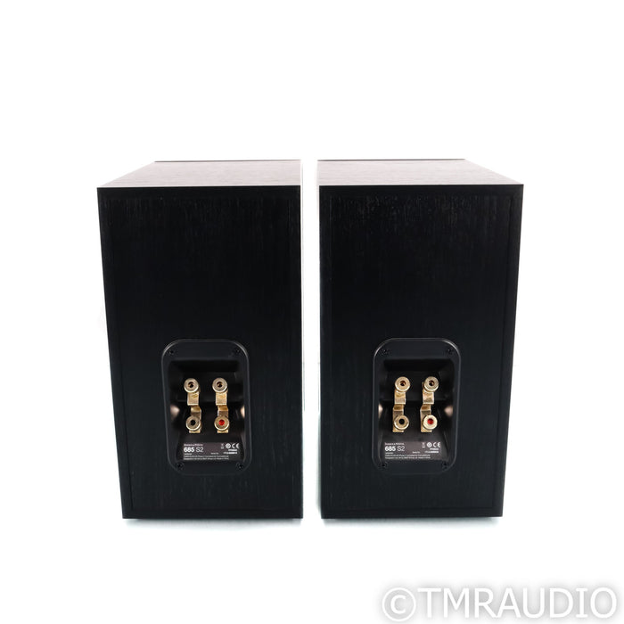 Bowers & Wilkins 685 S2 Bookshelf Speakers; Black Ash Pair