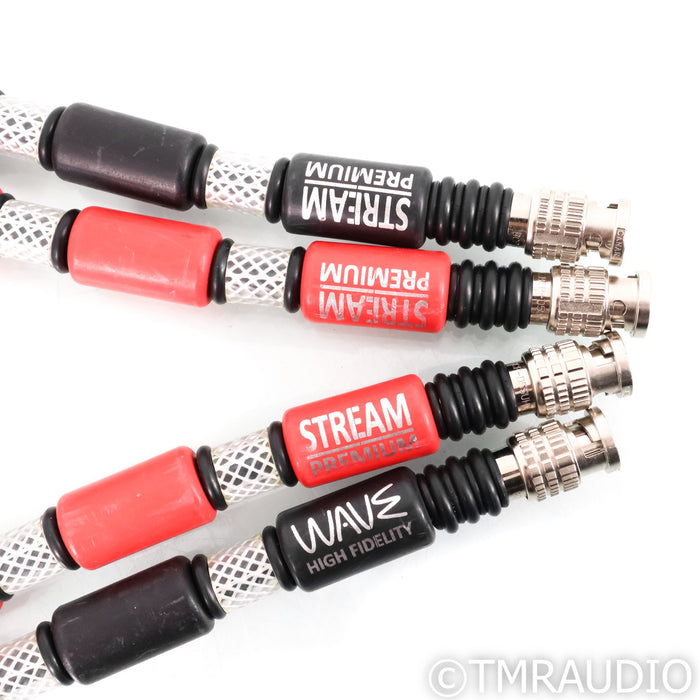 Wave High Fidelity STREAM Premium BNC Digital Coaxial Cables; 1m Pair