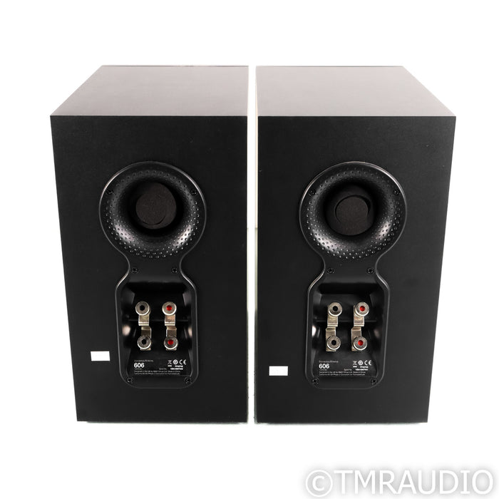 Bowers & Wilkins 606 Bookshelf Speakers; Black Pair (No Grills)