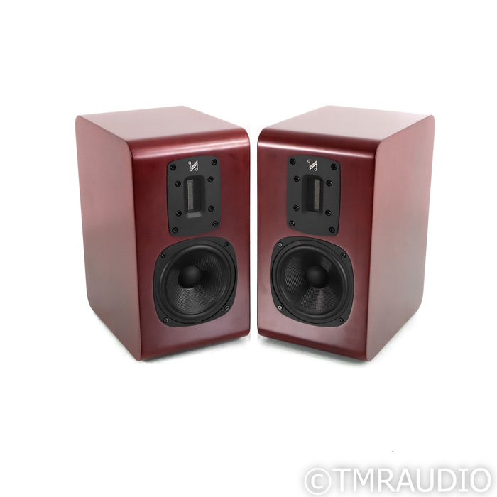 Quad S-2 Bookshelf Speakers; Sapele Mahogany Pair (No Grills)