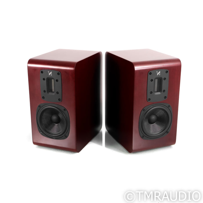 Quad S-2 Bookshelf Speakers; Sapele Mahogany Pair (No Grills)