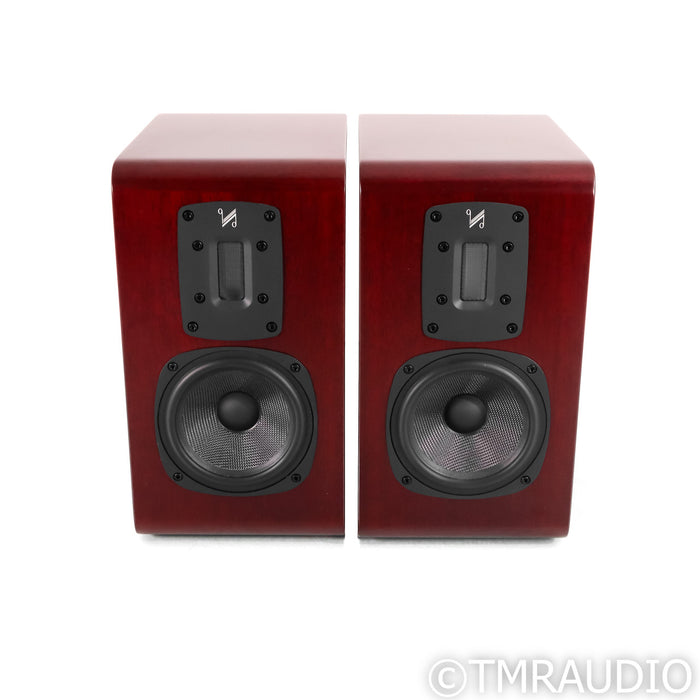 Quad S-2 Bookshelf Speakers; Sapele Mahogany Pair (No Grills)