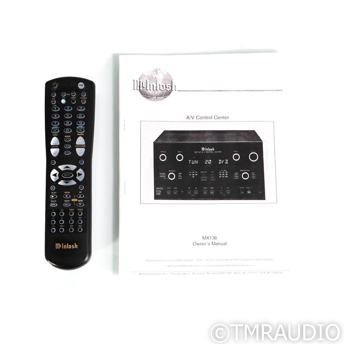 McIntosh MX136 7.1 Channel Home Theater Processor; AS-IS (No HDMI Output)