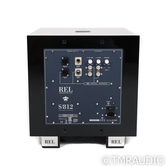 REL S/812 12" Powered Subwoofer; Gloss Black
