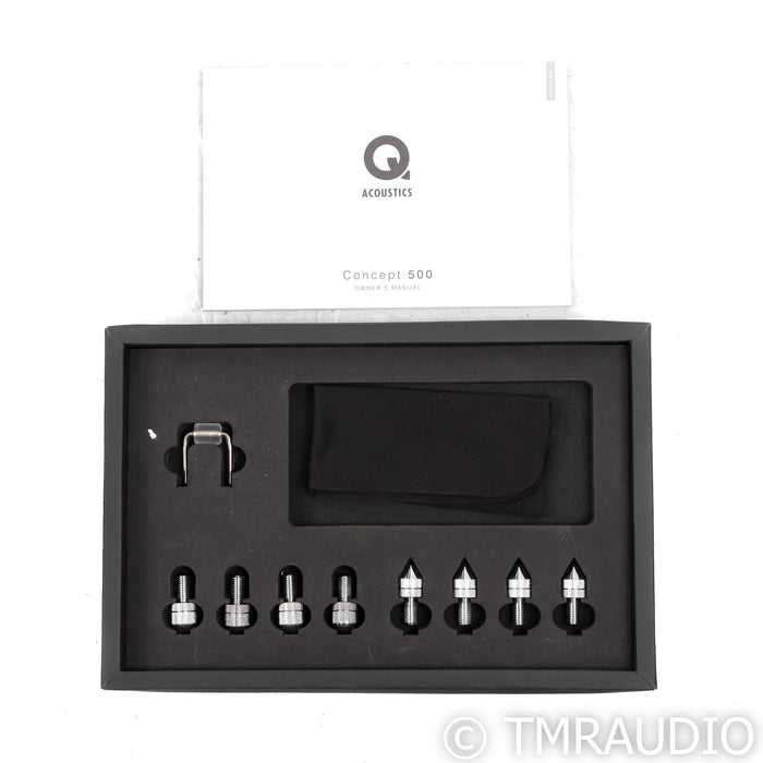 Q Acoustics Concept 500 Floorstanding Speakers; Black & Rosewood Pair (Open Box)