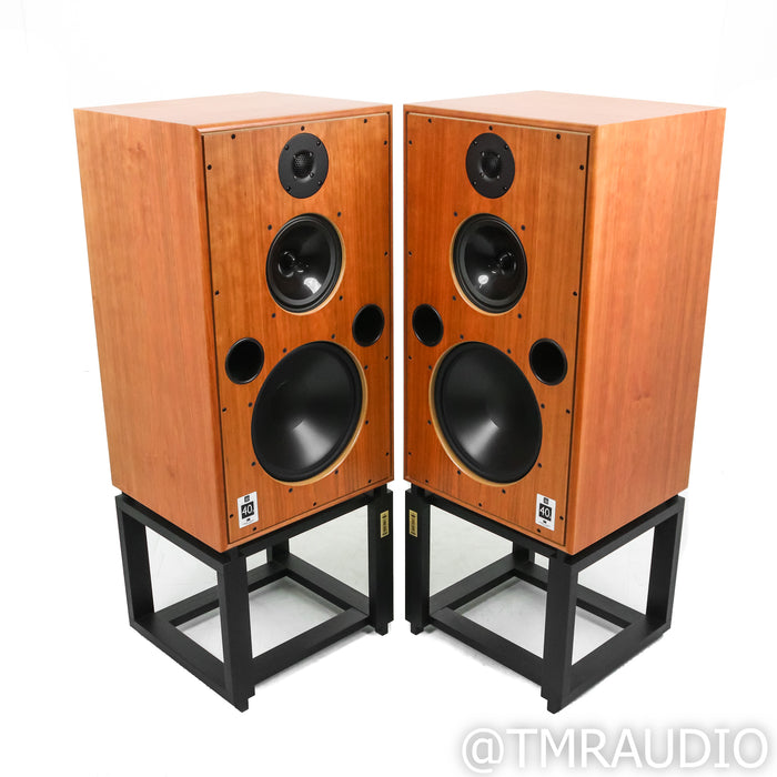Harbeth 40.3 XD Floorstanding Speakers; Cherry Pair w/ Ton Trager Stands