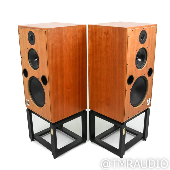 Harbeth 40.3 XD Floorstanding Speakers; Cherry Pair w/ Ton Trager Stands