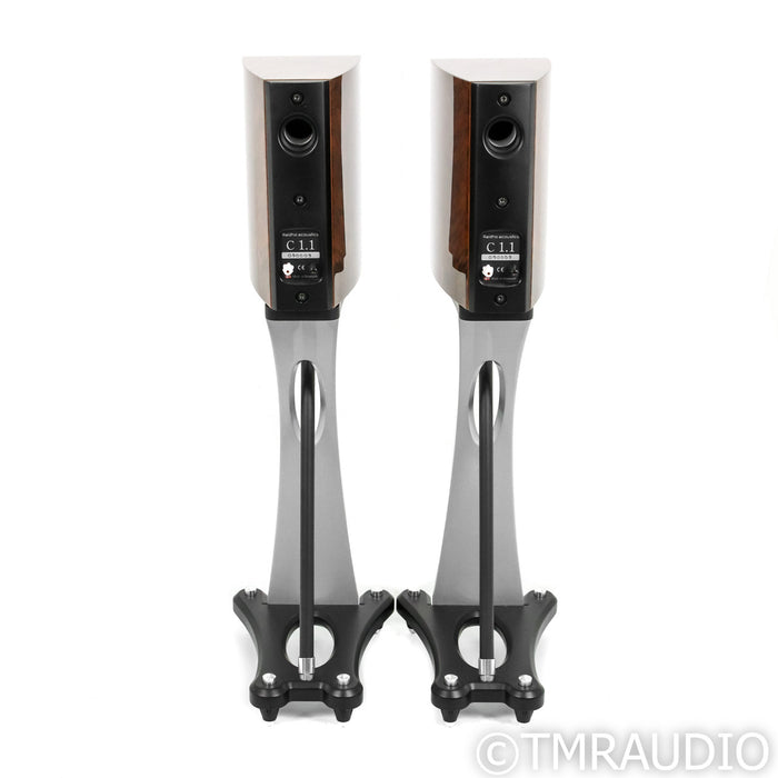 Raidho Acoustics C1.1 Bookshelf Speakers; Walnut Pair w/ Stands