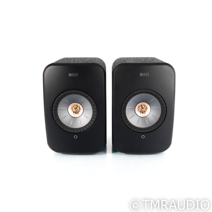 KEF LSX II Wireless Bookshelf Speakers; Black Pair; AS-IS (Cabinet Noise)