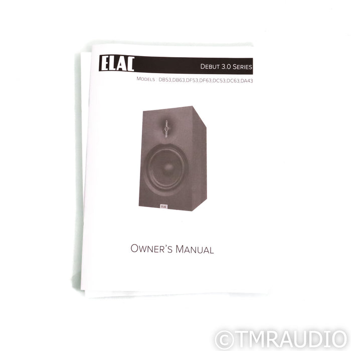 ELAC Debut 3.0 DB53 Bookshelf Speakers, Black Pair (Open Box)