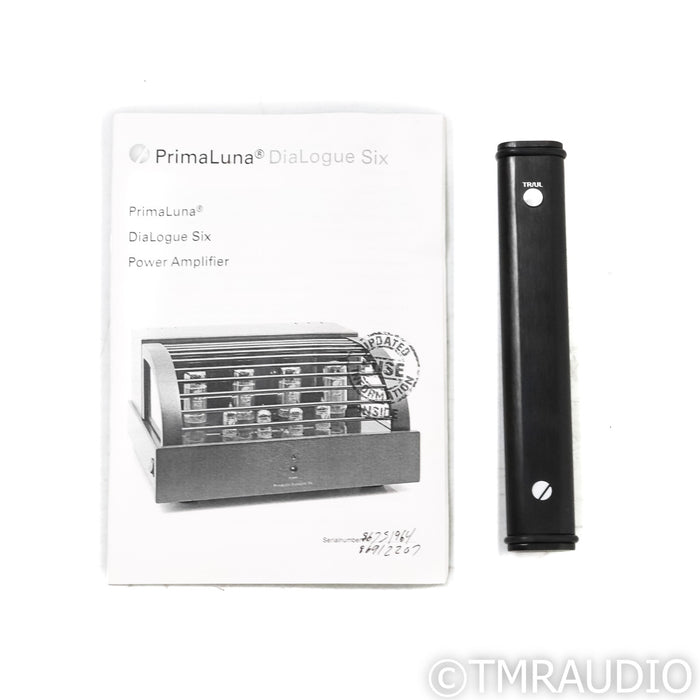 PrimaLuna Dialogue 6 Tube Monoblock Power Amplifiers; Pair