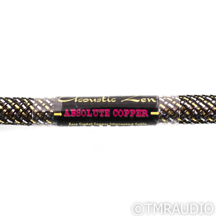 Acoustic Zen Absolute Copper RCA Cables; 1m Pair Interconnects