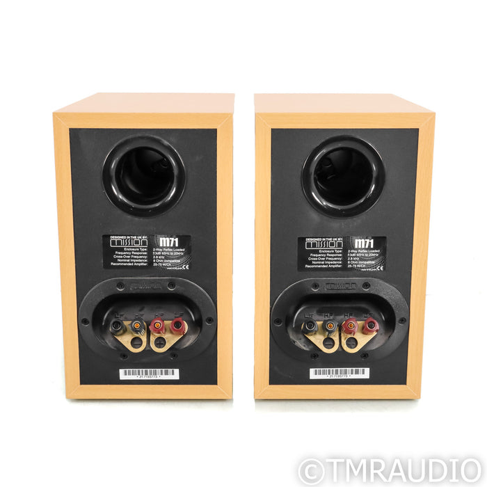 Mission M71 Bookshelf Speakers; Beech Pair