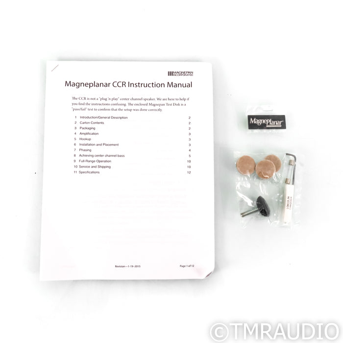 Magnepan CCR Center Channel Speaker; Black (Unused / Mint)