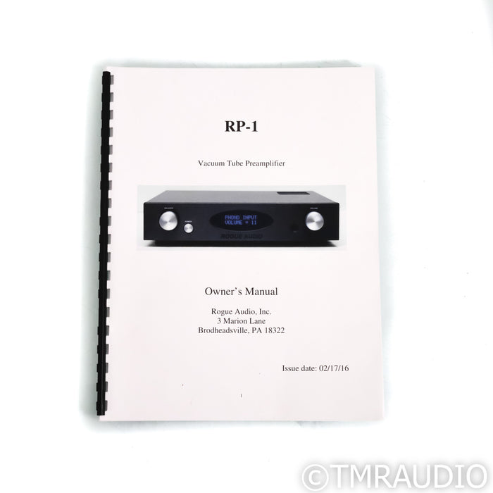 Rogue Audio RP-1 Stereo Tube Preamplifier; MM & MC Phono (No Remote)