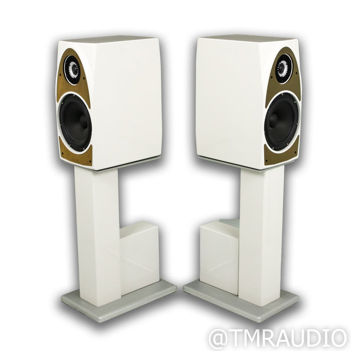 Wilson Audio Duette Series 1 Bookshelf Speakers; White Pair w/ Stands